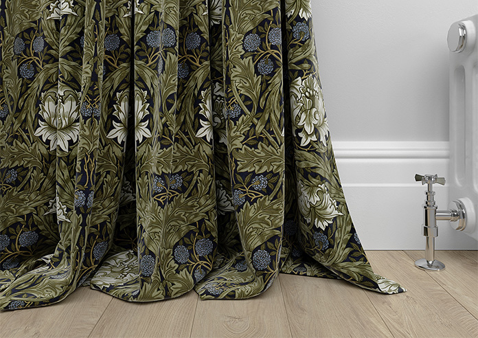 William Morris African Marigold Velvet, Cornflower - Made to Measure Curtains - Image 6